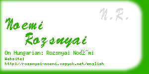noemi rozsnyai business card